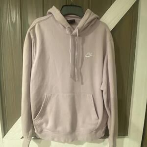 Nike Light Pink Cotton Hoodie - Medium